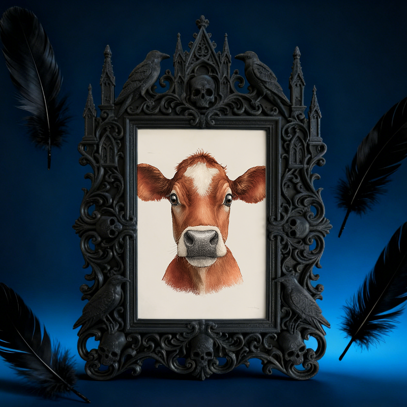 Top-rated Gothic Dark-style Photo Frame | Ghost-themed Homestay Bedroom Decor, Photo Ornament, Wall-mountable & Tabletop, Plastic Frame