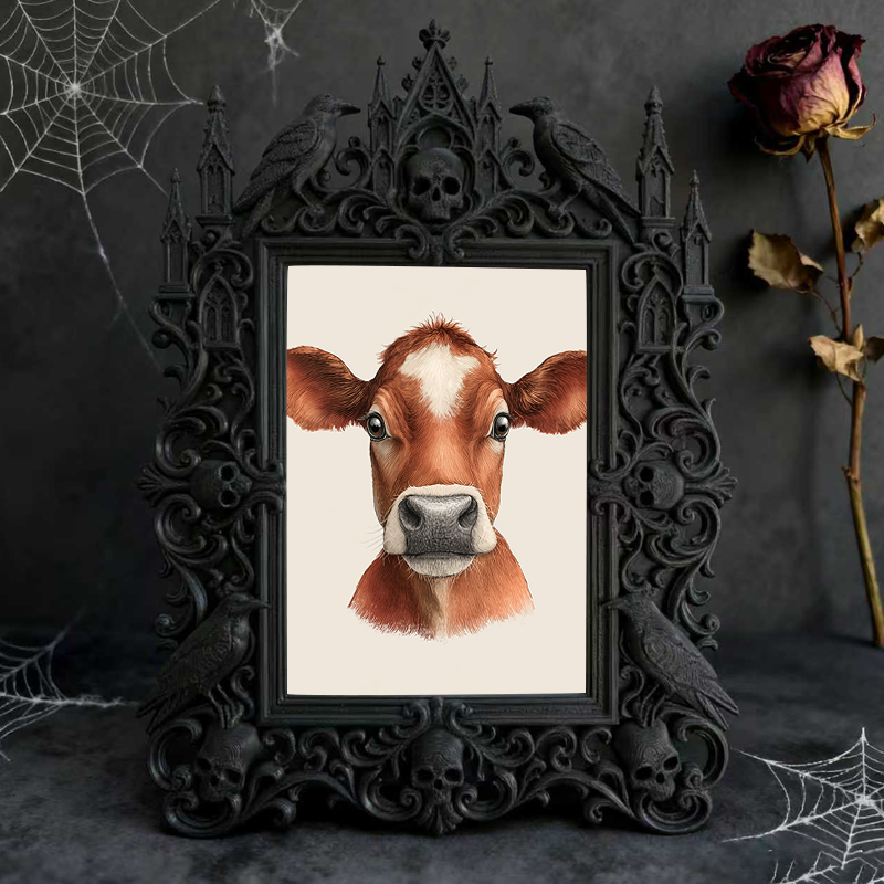 Top-rated Gothic Dark-style Photo Frame | Ghost-themed Homestay Bedroom Decor, Photo Ornament, Wall-mountable & Tabletop, Plastic Frame
