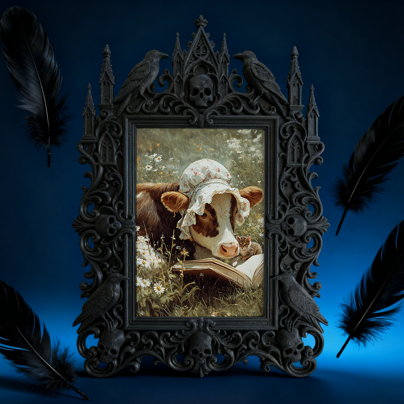 Bestseller Gothic Dark-style Photo Frame | Dark Academia Library Study Corner Decor, Photo Ornament, Wall/Table Dual-use, Durable Frame