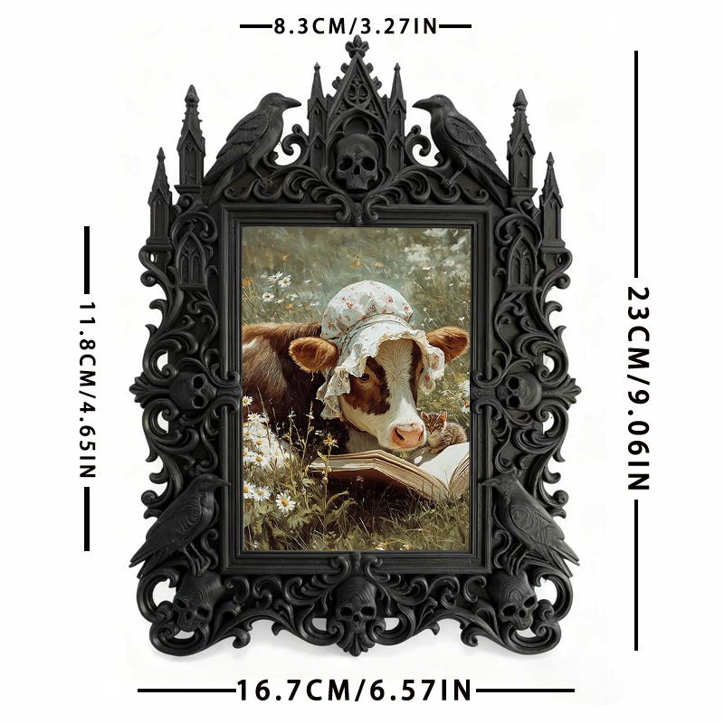 Bestseller Gothic Dark-style Photo Frame | Dark Academia Library Study Corner Decor, Photo Ornament, Wall/Table Dual-use, Durable Frame
