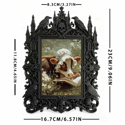 Bestseller Gothic Dark-style Photo Frame | Dark Academia Library Study Corner Decor, Photo Ornament, Wall/Table Dual-use, Durable Frame