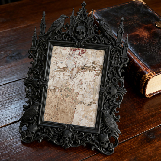 Premium Gothic Dark-style Photo Frame | Witchy Spell Jar Shop Decor, Photo Ornament, Wall-mountable & Tabletop, Scratch-resistant Frame