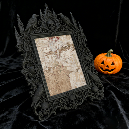 Premium Gothic Dark-style Photo Frame | Witchy Spell Jar Shop Decor, Photo Ornament, Wall-mountable & Tabletop, Scratch-resistant Frame
