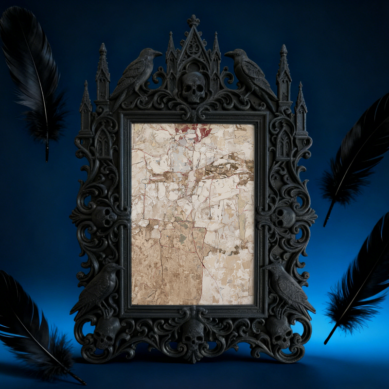 Premium Gothic Dark-style Photo Frame | Witchy Spell Jar Shop Decor, Photo Ornament, Wall-mountable & Tabletop, Scratch-resistant Frame
