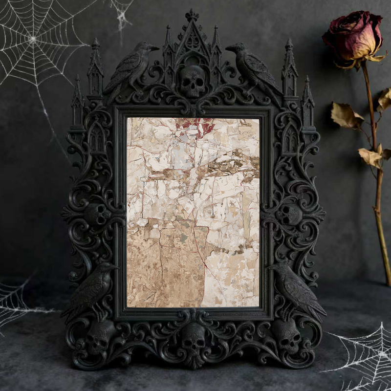 Premium Gothic Dark-style Photo Frame | Witchy Spell Jar Shop Decor, Photo Ornament, Wall-mountable & Tabletop, Scratch-resistant Frame