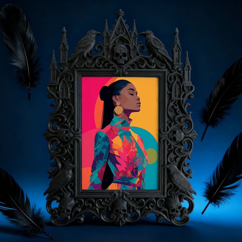 Popular Gothic Dark-style Photo Frame | Gothic Pet Memorial Corner Decor, Photo Ornament, Wall/Table Dual-use, Eco-friendly Frame