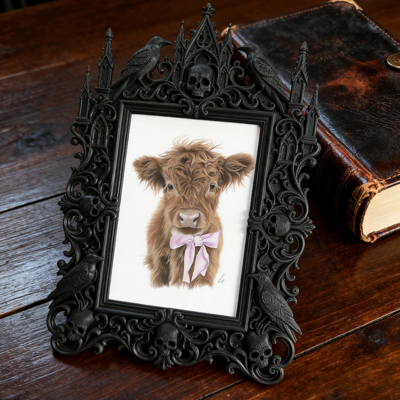Must-have Gothic Dark-style Photo Frame | Vampire Wedding Reception Decor, Photo Ornament, Dual-use Display, Sturdy Frame