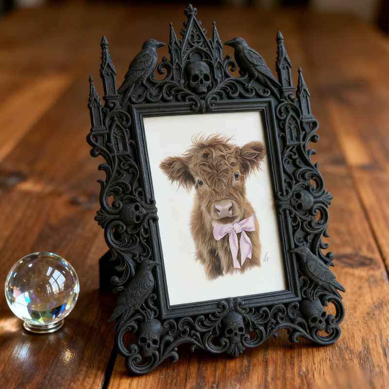 Must-have Gothic Dark-style Photo Frame | Vampire Wedding Reception Decor, Photo Ornament, Dual-use Display, Sturdy Frame