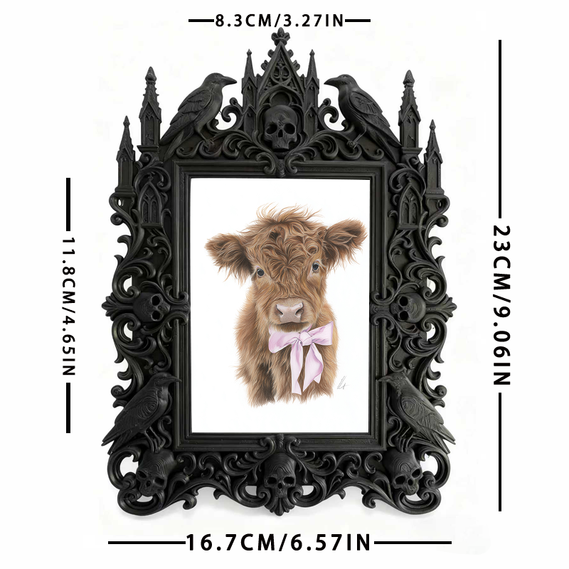 Must-have Gothic Dark-style Photo Frame | Vampire Wedding Reception Decor, Photo Ornament, Dual-use Display, Sturdy Frame