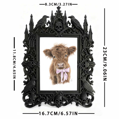 Must-have Gothic Dark-style Photo Frame | Vampire Wedding Reception Decor, Photo Ornament, Dual-use Display, Sturdy Frame