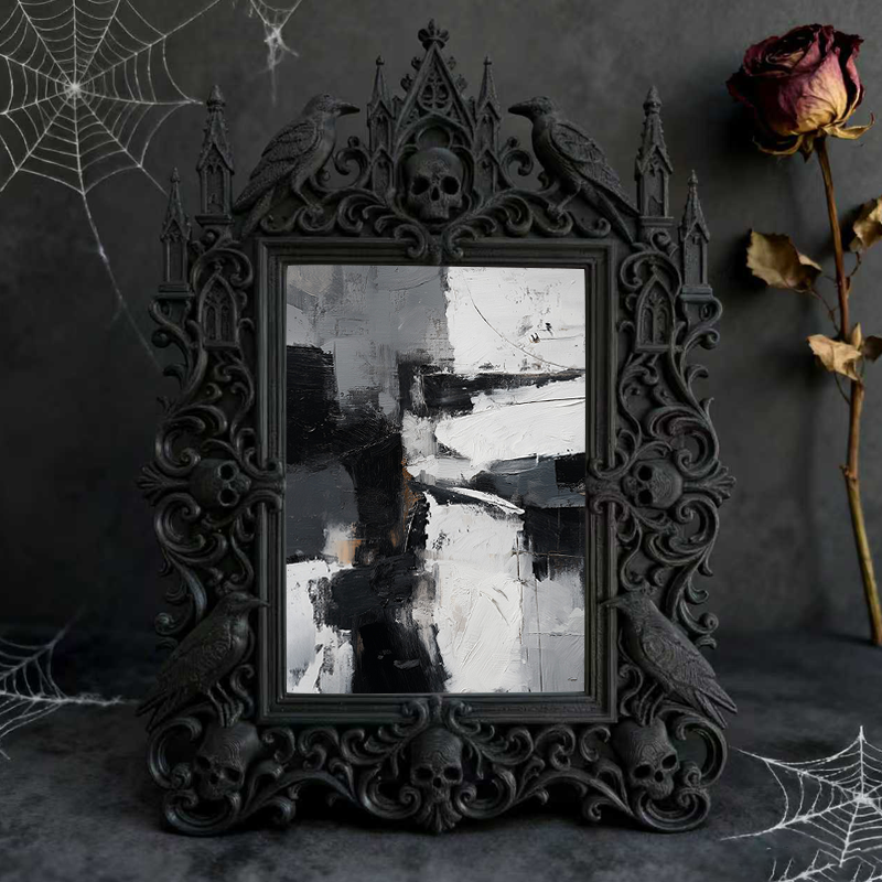 Exclusive Gothic Dark-style Photo Frame | Occult Astrology Studio Decor, Photo Ornament, Wall-mountable & Tabletop, Collectible Frame