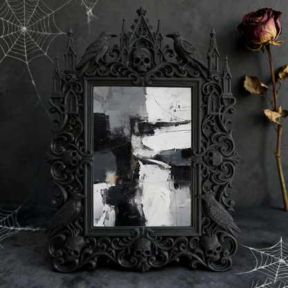 Exclusive Gothic Dark-style Photo Frame | Occult Astrology Studio Decor, Photo Ornament, Wall-mountable & Tabletop, Collectible Frame