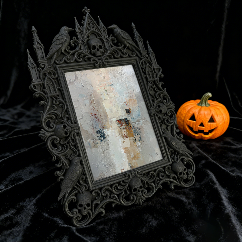 Chic Gothic Dark-style Photo Frame | Gothic Skincare Boutique Display, Photo Ornament, Wall-mountable & Tabletop, High-gloss Frame