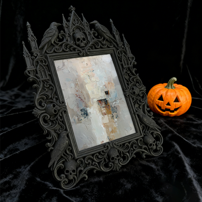 Chic Gothic Dark-style Photo Frame | Gothic Skincare Boutique Display, Photo Ornament, Wall-mountable & Tabletop, High-gloss Frame