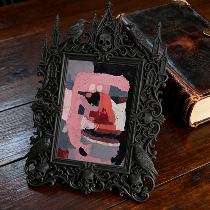 Edgy Gothic Dark-style Photo Frame | Horror Escape Room Wall Decor, Photo Ornament, Dual-use Display, Minimalist Frame