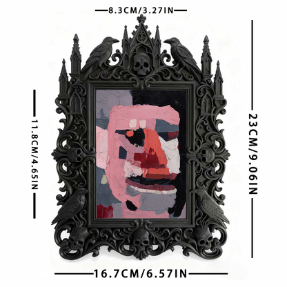 Edgy Gothic Dark-style Photo Frame | Horror Escape Room Wall Decor, Photo Ornament, Dual-use Display, Minimalist Frame
