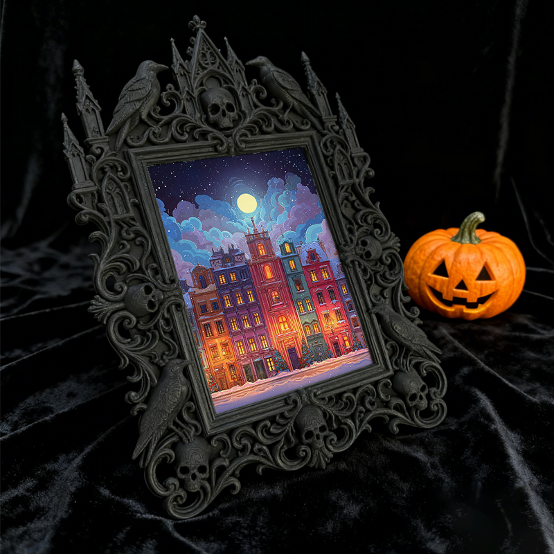 Classy Gothic Dark-style Photo Frame | Dark Academia Bookbinding Studio Decor, Photo Ornament, Wall-mountable & Tabletop, Practical Frame