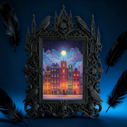 Classy Gothic Dark-style Photo Frame | Dark Academia Bookbinding Studio Decor, Photo Ornament, Wall-mountable & Tabletop, Practical Frame