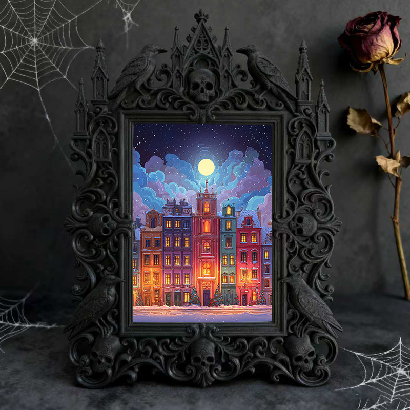 Classy Gothic Dark-style Photo Frame | Dark Academia Bookbinding Studio Decor, Photo Ornament, Wall-mountable & Tabletop, Practical Frame