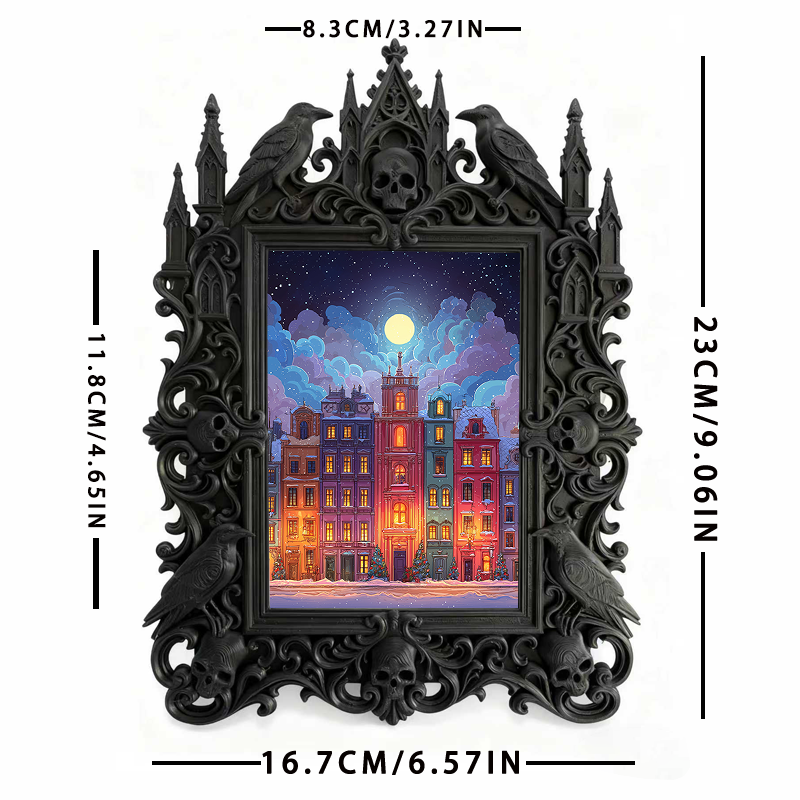 Classy Gothic Dark-style Photo Frame | Dark Academia Bookbinding Studio Decor, Photo Ornament, Wall-mountable & Tabletop, Practical Frame
