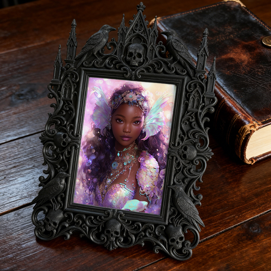 Limited-edition Gothic Dark-style Photo Frame | Vampire LARP Armor Shop Decor, Photo Ornament, Wall/Table Dual-use, Artistic Frame