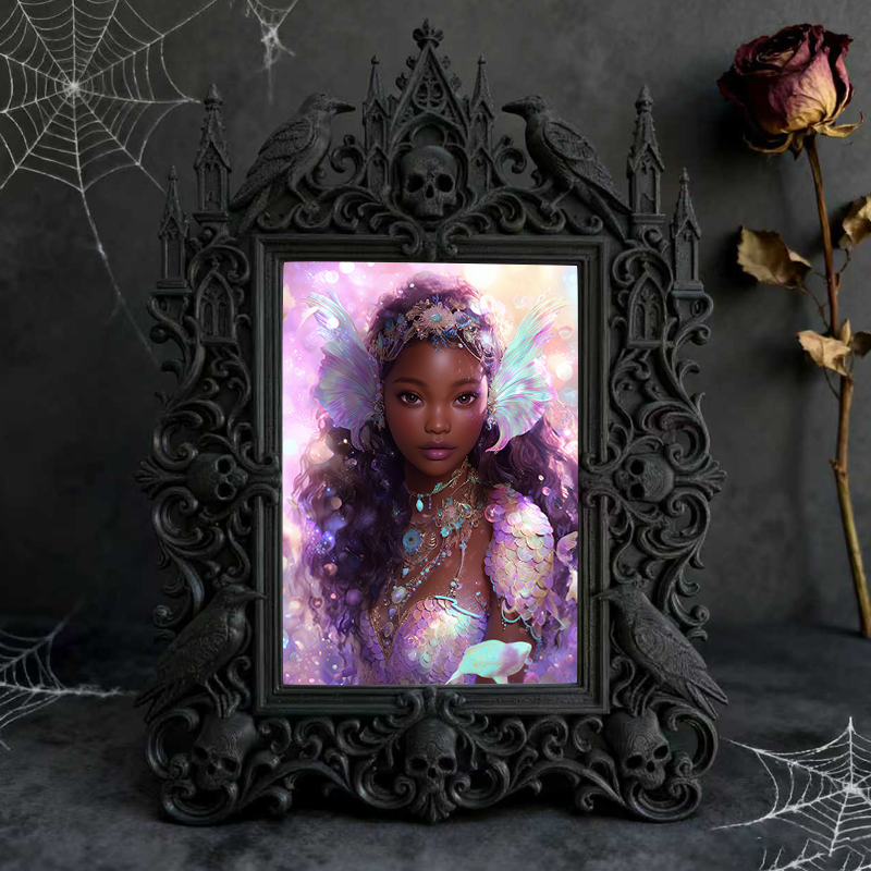 Limited-edition Gothic Dark-style Photo Frame | Vampire LARP Armor Shop Decor, Photo Ornament, Wall/Table Dual-use, Artistic Frame