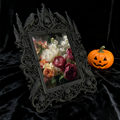 Distinctive Gothic Dark-style Photo Frame | Witchy Tarot Card Shop Decor, Photo Ornament, Wall-mountable & Tabletop, Portable Frame