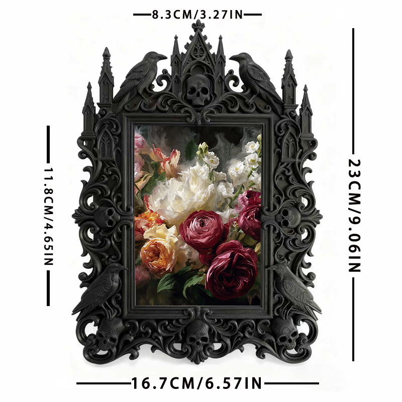 Distinctive Gothic Dark-style Photo Frame | Witchy Tarot Card Shop Decor, Photo Ornament, Wall-mountable & Tabletop, Portable Frame