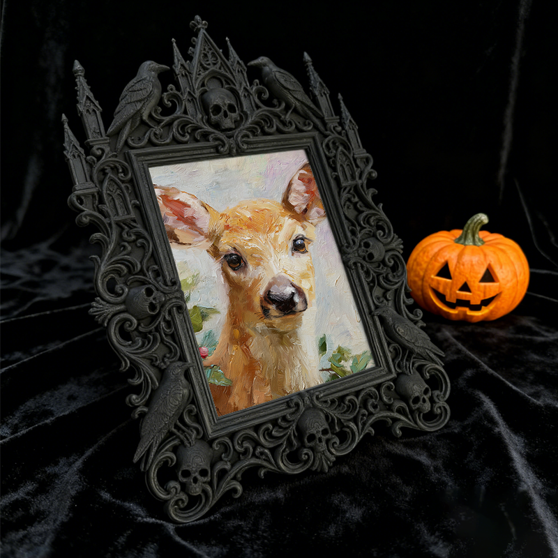 Gritty Gothic Dark-style Photo Frame | Gothic Piercing Studio Decor, Photo Ornament, Dual-use Display, Wear-resistant Frame