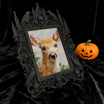 Gritty Gothic Dark-style Photo Frame | Gothic Piercing Studio Decor, Photo Ornament, Dual-use Display, Wear-resistant Frame