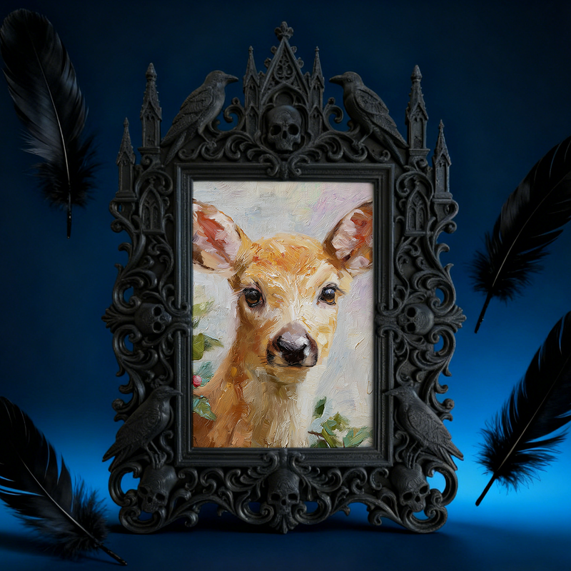 Gritty Gothic Dark-style Photo Frame | Gothic Piercing Studio Decor, Photo Ornament, Dual-use Display, Wear-resistant Frame
