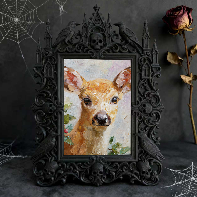 Gritty Gothic Dark-style Photo Frame | Gothic Piercing Studio Decor, Photo Ornament, Dual-use Display, Wear-resistant Frame