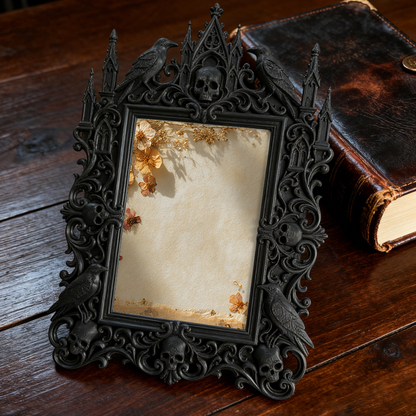 Collector’s Gothic Dark-style Photo Frame | Horror Movie VHS Store Decor, Photo Ornament, Wall/Table Dual-use, Display-grade Frame