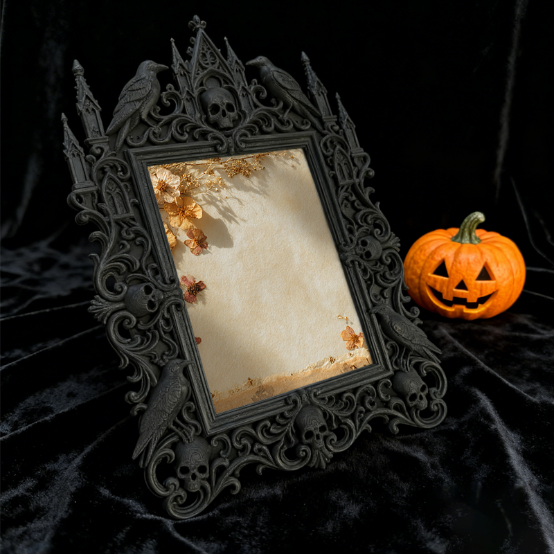 Collector’s Gothic Dark-style Photo Frame | Horror Movie VHS Store Decor, Photo Ornament, Wall/Table Dual-use, Display-grade Frame