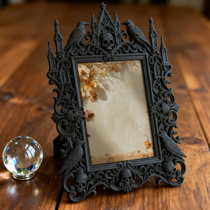 Collector’s Gothic Dark-style Photo Frame | Horror Movie VHS Store Decor, Photo Ornament, Wall/Table Dual-use, Display-grade Frame