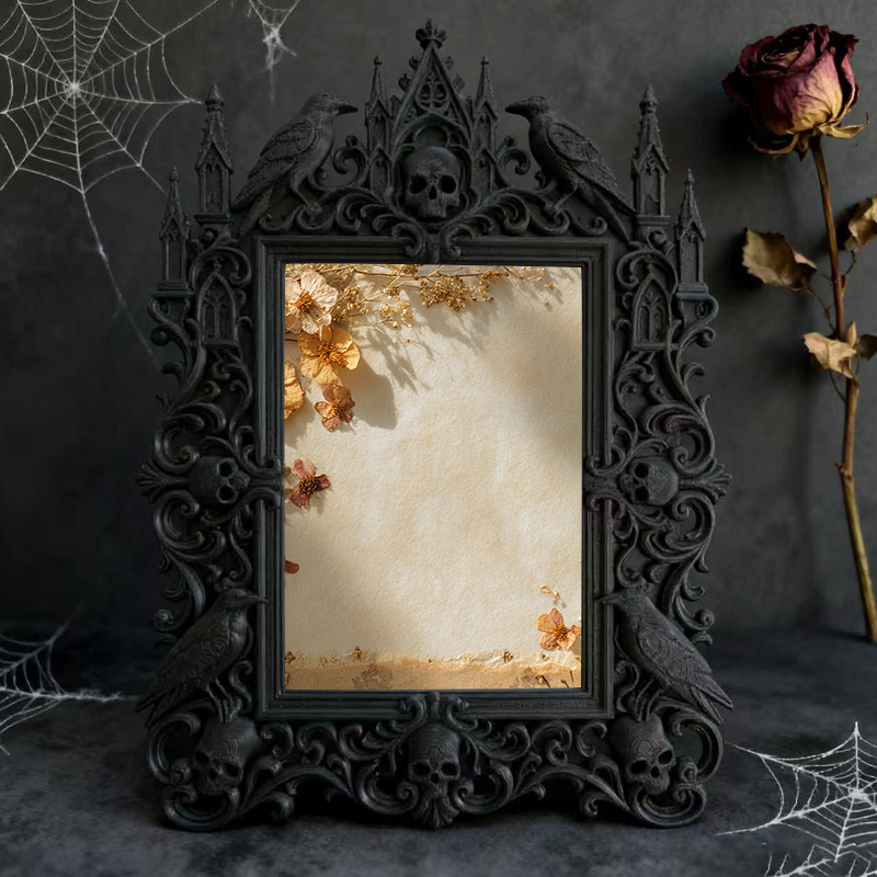 Collector’s Gothic Dark-style Photo Frame | Horror Movie VHS Store Decor, Photo Ornament, Wall/Table Dual-use, Display-grade Frame