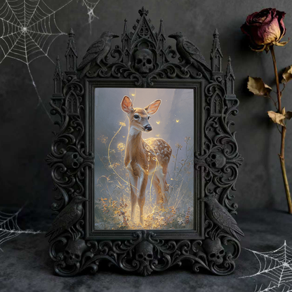 Daring Gothic Dark-style Photo Frame | Dark Fantasy Miniature Shop Decor, Photo Ornament, Wall-mountable & Tabletop, Creative Frame