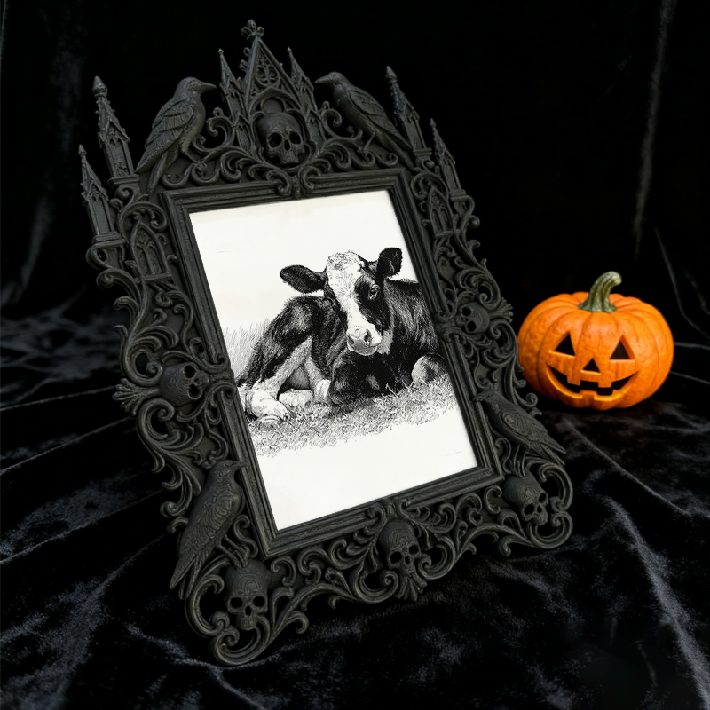 Unique Gothic Dark-style Photo Frame | Gothic Soap Making Studio Decor, Photo Ornament, Dual-use Display, Cute Frame