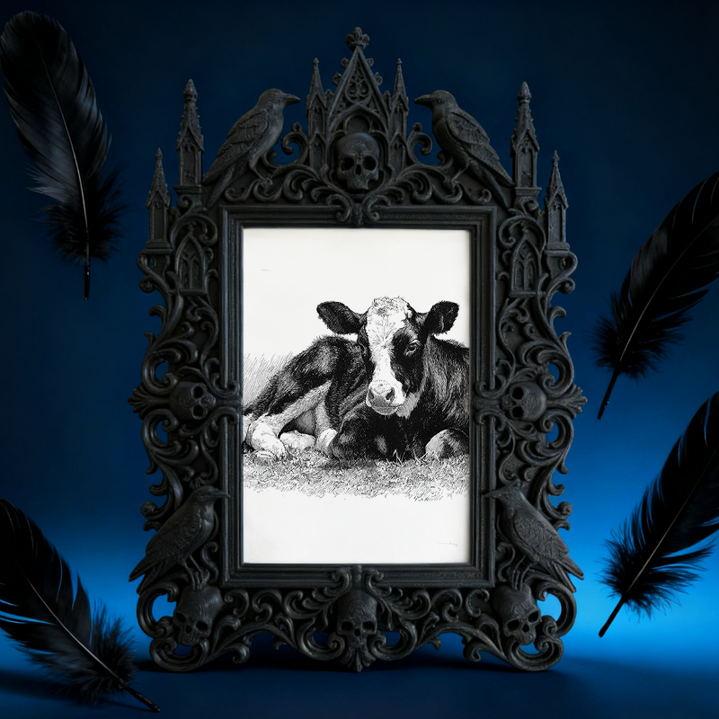 Unique Gothic Dark-style Photo Frame | Gothic Soap Making Studio Decor, Photo Ornament, Dual-use Display, Cute Frame