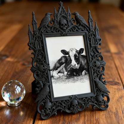 Unique Gothic Dark-style Photo Frame | Gothic Soap Making Studio Decor, Photo Ornament, Dual-use Display, Cute Frame