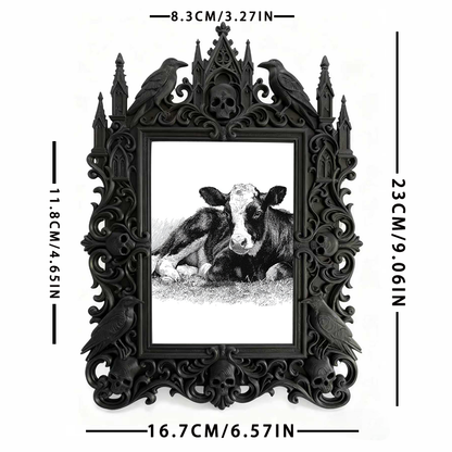Unique Gothic Dark-style Photo Frame | Gothic Soap Making Studio Decor, Photo Ornament, Dual-use Display, Cute Frame