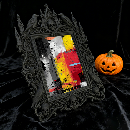 Top-rated Gothic Dark-style Photo Frame | Gothic Rooftop Party Decor, Photo Ornament, Wall-mountable & Tabletop, Plastic Frame