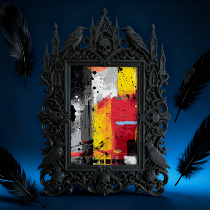 Top-rated Gothic Dark-style Photo Frame | Gothic Rooftop Party Decor, Photo Ornament, Wall-mountable & Tabletop, Plastic Frame