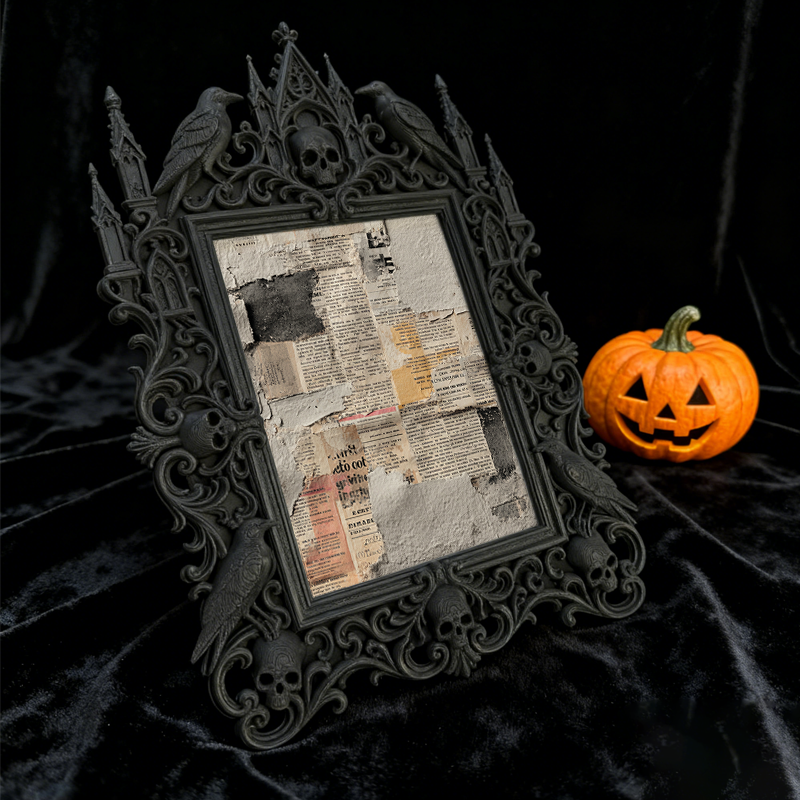 Bestseller Gothic Dark-style Photo Frame | Dark Academia Student Lounge Decor, Photo Ornament, Wall/Table Dual-use, Durable Frame