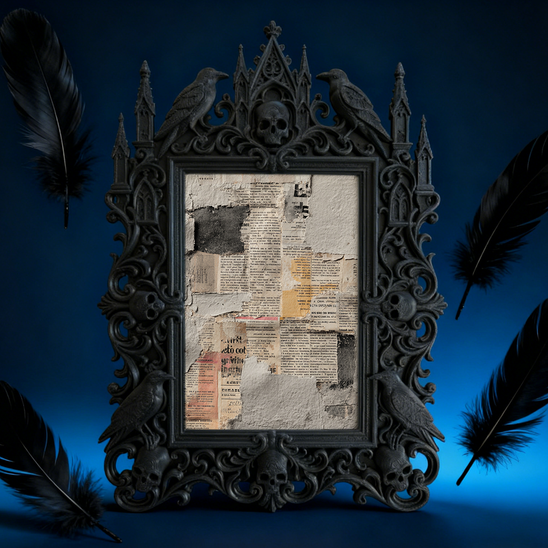 Bestseller Gothic Dark-style Photo Frame | Dark Academia Student Lounge Decor, Photo Ornament, Wall/Table Dual-use, Durable Frame