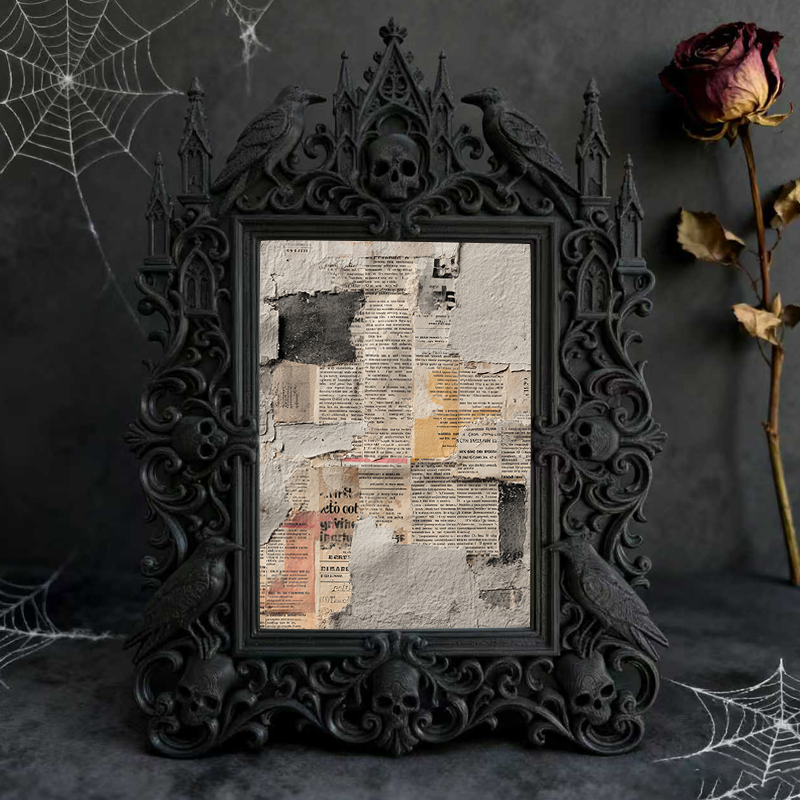 Bestseller Gothic Dark-style Photo Frame | Dark Academia Student Lounge Decor, Photo Ornament, Wall/Table Dual-use, Durable Frame