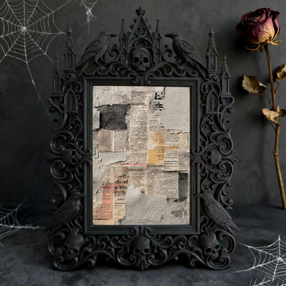 Bestseller Gothic Dark-style Photo Frame | Dark Academia Student Lounge Decor, Photo Ornament, Wall/Table Dual-use, Durable Frame