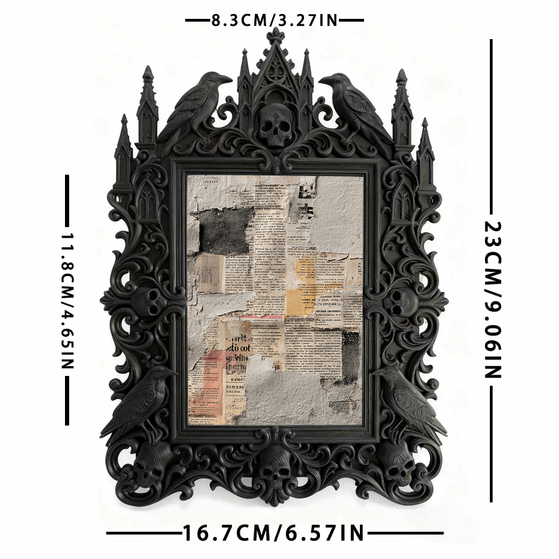 Bestseller Gothic Dark-style Photo Frame | Dark Academia Student Lounge Decor, Photo Ornament, Wall/Table Dual-use, Durable Frame