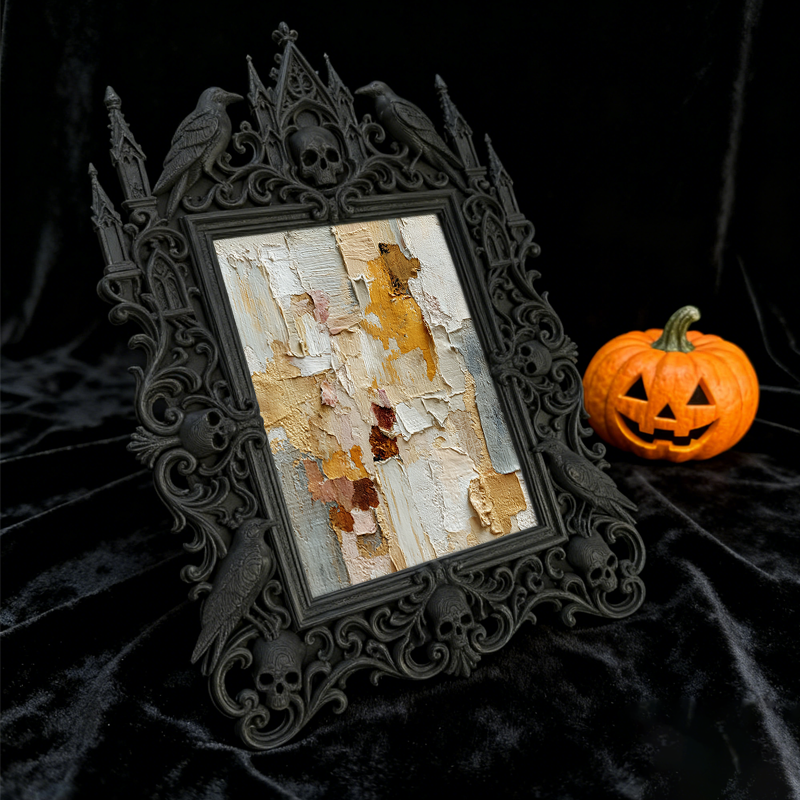Hot-selling Gothic Dark-style Photo Frame | Gothic Bakery Window Decor, Photo Ornament, Dual-use Display, Retro Plastic Frame