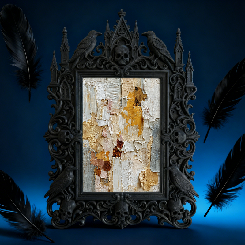 Hot-selling Gothic Dark-style Photo Frame | Gothic Bakery Window Decor, Photo Ornament, Dual-use Display, Retro Plastic Frame